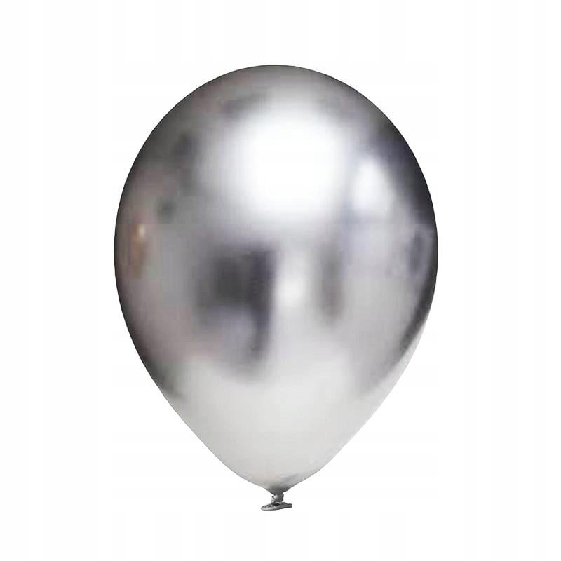 Balon lateksowy SREBRNY CHROM 12cm 50szt