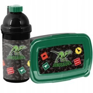 ZESTAW BIDON I ŚNIADANIÓWKA LUNCHBOX PASO DINO dinosaurs