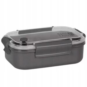 ŚNIADANIÓWKA LUNCH BOX POJEMNIK NA ŚNIADANIE Z PRZEGRÓDKAMI SZARY PASO