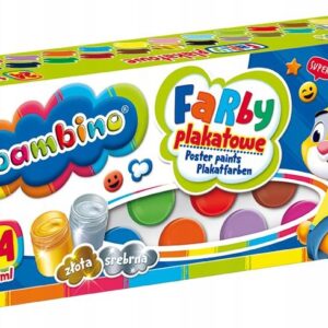 Farby Szkolne Plakatowe Bambino 24 Kolory 10ml
