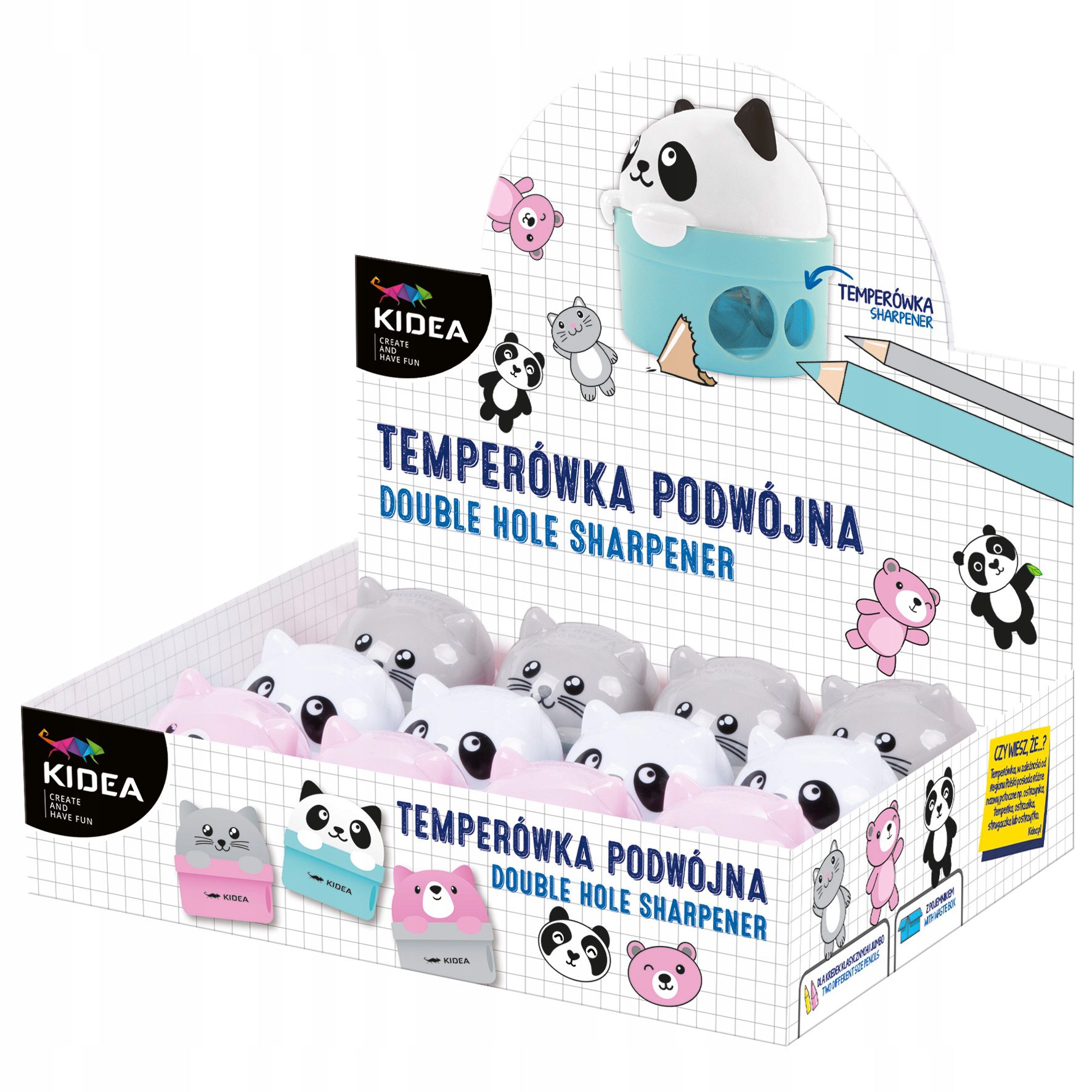 TEMPERÓWKA szkolna podwójna PANDA MIŚ CHOMIK KIDEA MIX - obrazek 7