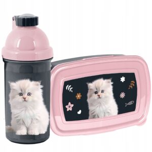 ZESTAW BIDON I ŚNIADANIÓWKA LUNCHBOX PASO KOTEK