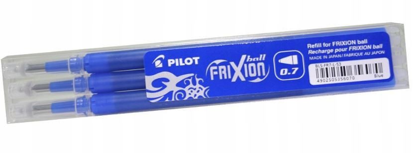 WYMAZYWALNE ORGINALNE WKŁADY PILOT FRIXION 0,7 NIEBIESKI 6szt - obrazek 13