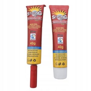 ZESTAW 2x KLEJ STRONG GLUE UNIWERSALNY MOCNY TUBA 2x40g z APLIKATOREM
