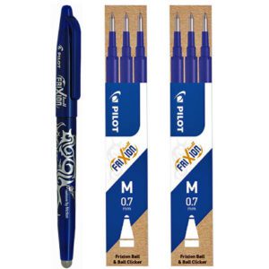 Długopis wymazywalny Pilot Frixion 0,7mm +WKŁADY oryginalne 6 sztuk ZESTAW
