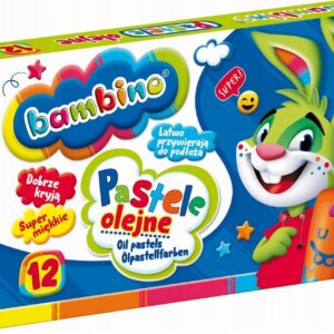 Kredki Pastele Olejne Bambino Szkolne 12 Kolorów