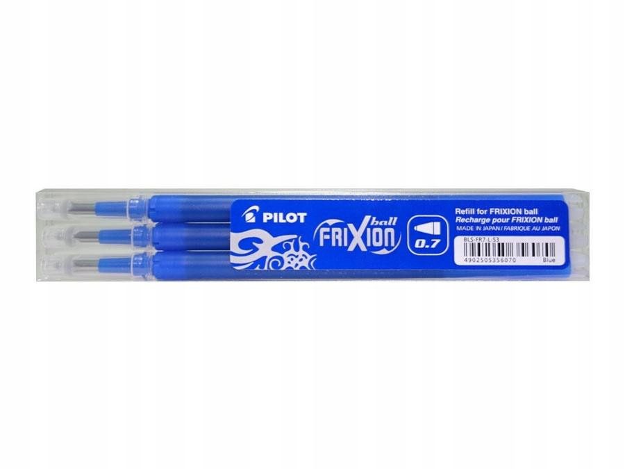 WYMAZYWALNE ORGINALNE WKŁADY PILOT FRIXION 0,7 NIEBIESKI 6szt - obrazek 2