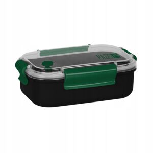 ŚNIADANIÓWKA LUNCH BOX POJEMNIK NA ŚNIADANIE Z PRZEGRÓDKAMI ZIELONA PASO
