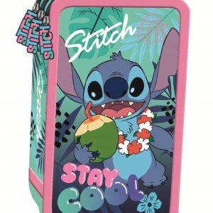 PIÓRNIK SZKOLNY TRZYKOMOROWY z wyposażeniem STITCH St. Majewski