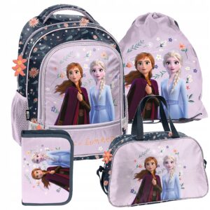 PLECAK ZESTAW SZKOLNY PASO tornister FROZEN disney kraina lodu ZESTAW 4EL