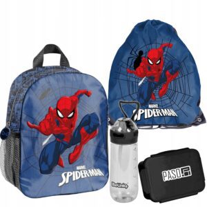 PLECAK Zestaw PRZEDSZKOLNY PASO SPIDERMAN 3D ZESTAW 4EL
