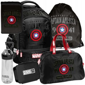 PLECAK ZESTAW SZKOLNY PASO tornister AVENGERS klasa 1-3 marvel ZESTAW 6EL