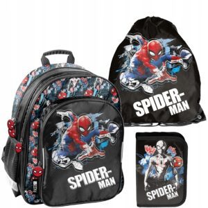 PLECAK ZESTAW SZKOLNY PASO tornister SPIDERMAN klasa 1-3 ZESTAW 3EL