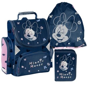 TORNISTER ZESTAW SZKOLNY PASO plecak disney klasa 1-3 MINNIE ZESTAW 3EL