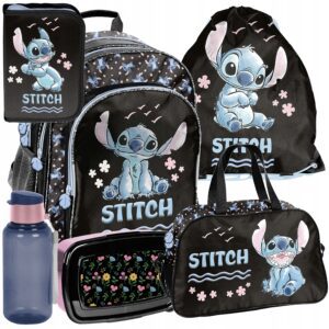 PLECAK ZESTAW SZKOLNY PASO tornister STITCH disney klasa 1-3 ZESTAW 6EL