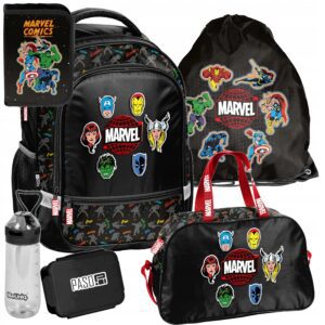 PLECAK ZESTAW SZKOLNY PASO tornister AVENGERS klasa 1-3 MARVEL ZESTAW 6EL