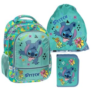PLECAK ZESTAW SZKOLNY PASO tornister STITCH disney klasa 1-3 ZESTAW 3EL