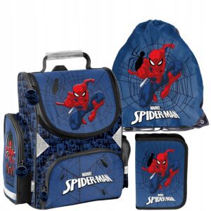 TORNISTER ZESTAW SZKOLNY PASO plecak SPIDERMAN klasa 1-3 ZESTAW 3EL