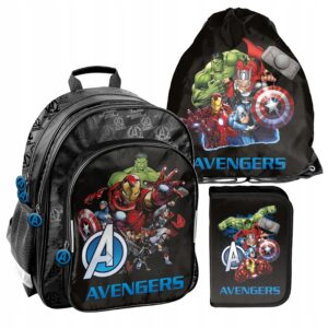 PLECAK ZESTAW SZKOLNY PASO tornister AVENGERS klasa 1-3 marvel ZESTAW 3EL