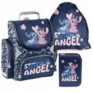 TORNISTER ZESTAW SZKOLNY PASO plecak STITCH disney klasa 1-3 ZESTAW 3EL
