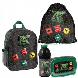 PLECAK ZESTAW PRZEDSZKOLNY PASO DINOSAUR 3D DINO ZESTAW 4el
