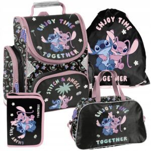 TORNISTER ZESTAW SZKOLNY PASO plecak STITCH disney LILO i STITCH ZESTAW 4EL