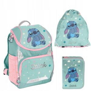TORNISTER ZESTAW SZKOLNY PASO plecak STITCH disney klasa 1-3 ZESTAW 3EL