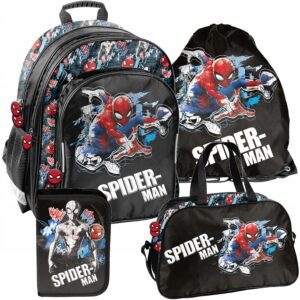PLECAK ZESTAW SZKOLNY PASO tornister SPIDERMAN klasa 1-3 ZESTAW 4EL