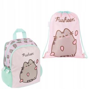 Plecak ZESTAW przedszkolny wielokomorowy PUSHEEN Różowy St. Majewski 2el
