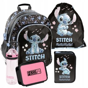 PLECAK ZESTAW SZKOLNY PASO tornister STITCH disney klasa 1-3 ZESTAW 5EL