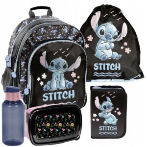 PLECAK ZESTAW SZKOLNY PASO tornister STITCH disney klasa 1-3 ZESTAW 5EL