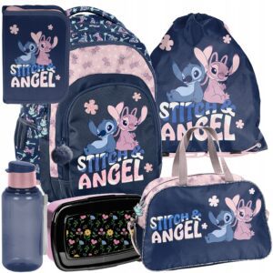 PLECAK ZESTAW SZKOLNY PASO tornister STITCH disney klasa 1-3 ZESTAW 6EL