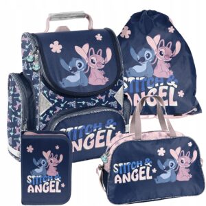 TORNISTER ZESTAW SZKOLNY PASO plecak STITCH disney klasa 1-3 ZESTAW 4EL