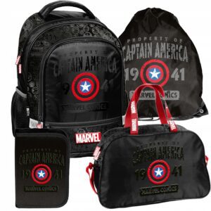 PLECAK ZESTAW SZKOLNY PASO tornister AVENGERS klasa 1-3 marvel ZESTAW 4EL