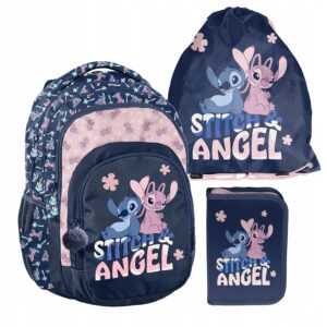 PLECAK ZESTAW SZKOLNY PASO tornister STITCH disney klasa 1-3 ZESTAW 3EL