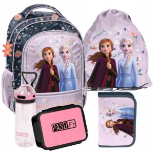 PLECAK ZESTAW SZKOLNY PASO tornister FROZEN disney kraina lodu ZESTAW 5EL