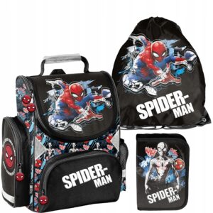 TORNISTER ZESTAW SZKOLNY PASO plecak SPIDERMAN klasa 1-3 ZESTAW 3EL