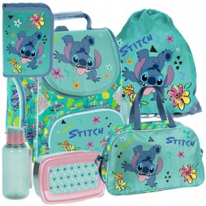 TORNISTER ZESTAW SZKOLNY PASO plecak STITCH disney klasa 1-3 ZESTAW 6EL