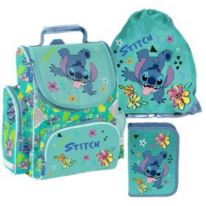 TORNISTER ZESTAW SZKOLNY PASO plecak STITCH disney klasa 1-3 ZESTAW 3EL