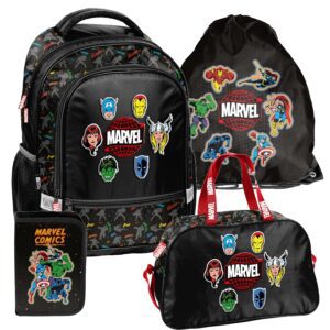 PLECAK ZESTAW SZKOLNY PASO tornister AVENGERS klasa 1-3 MARVEL ZESTAW 4EL