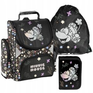 TORNISTER ZESTAW SZKOLNY PASO plecak disney klasa 1-3 MINNIE ZESTAW 3EL