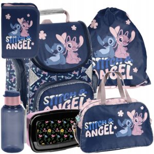 TORNISTER ZESTAW SZKOLNY PASO plecak STITCH disney klasa 1-3 ZESTAW 6EL
