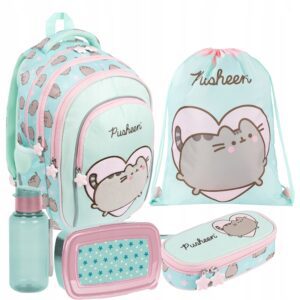 PLECAK ZESTAW SZKOLNY St.Majewski tornister PUSHEEN miętowy klasa 1-3 5EL