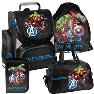 TORNISTER ZESTAW SZKOLNY PASO plecak AVENGERS klasa 1-3 marvel ZESTAW 4EL