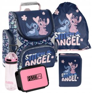 TORNISTER ZESTAW SZKOLNY PASO plecak STITCH disney klasa 1-3 ZESTAW 5EL