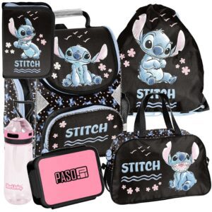 TORNISTER ZESTAW SZKOLNY PASO plecak STITCH disney klasa 1-3 ZESTAW 6EL