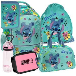 PLECAK ZESTAW SZKOLNY PASO tornister STITCH disney klasa 1-3 ZESTAW 6EL