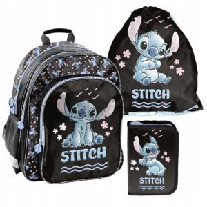 PLECAK ZESTAW SZKOLNY PASO tornister STITCH disney klasa 1-3 ZESTAW 3EL