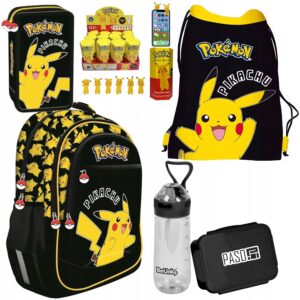 PLECAK ZESTAW SZKOLNY St.Majewski tornister POKEMON 5EL + FIGURKA GRATIS