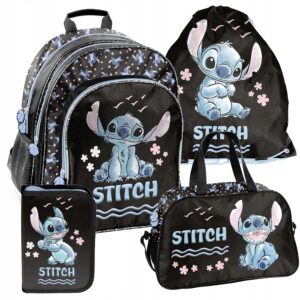 PLECAK ZESTAW SZKOLNY PASO tornister STITCH disney klasa 1-3 ZESTAW 4EL